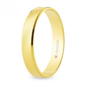 Alianza de boda de oro forma cóncava 4mm (5140308)