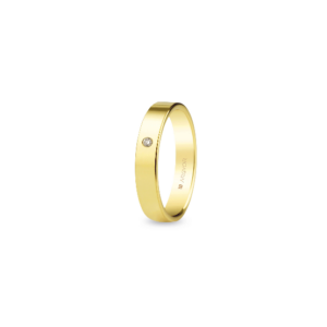 Alianza de boda oro y diamante 4 mm (55401002)