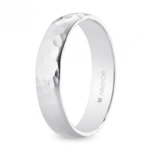 Alianza de oro blanco 4,5 mm martellato grueso (5B45554)