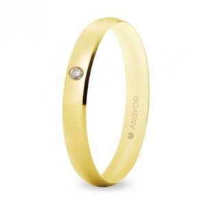 Alianza de boda clásica con diamante (5135513D)