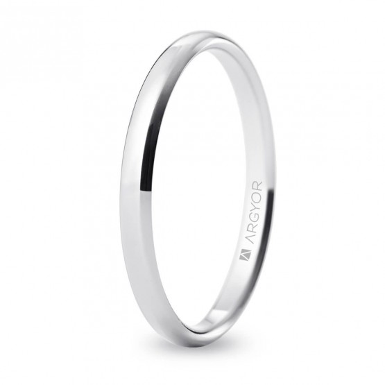 Alianza de boda CONFORT oro blanco 2.5 mm (5B25566)