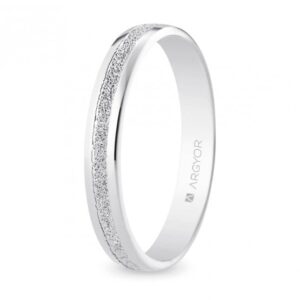 Alianza de Boda de oro blanco diamantada (5B35543)
