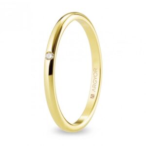 Alianza de boda oro 18k y 1,8 mm con diamante (5118529D)