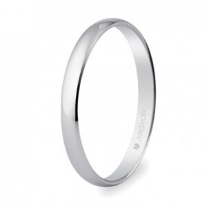 Alianza de boda oro blanco 2,5mm (5B253)