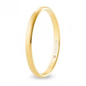 Alianza de boda oro media caña 2 mm confort satinada (A20CS00)