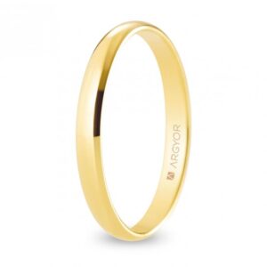 Alianza de boda oro media caña 2,5 mm confort (A25CP00)