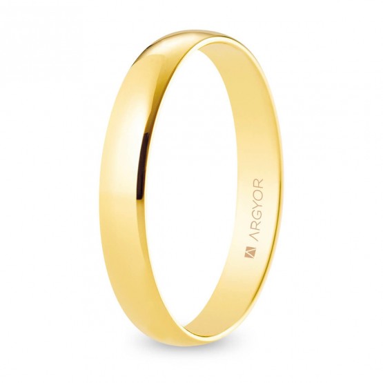 Alianza de boda oro media caña 3,5 mm (A35RP00)