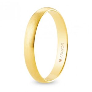 Alianza de boda oro media caña 3,5 mm confort satinada (A35CS00)