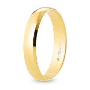Alianza de boda oro media caña 4 mm confort (A40CP00)