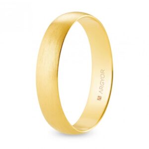 Alianza de boda oro media caña 4,5 mm confort satinada (A45CS00)