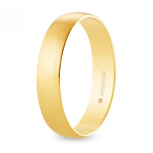 Alianza de boda oro media caña 4,5 mm satinada (A45RS00)