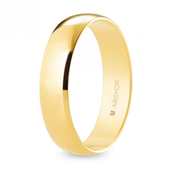 Alianza de boda oro media caña 5 mm (A50RP00)