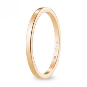 Alianza de boda oro rosa 18k plana gruesa (5R17530)