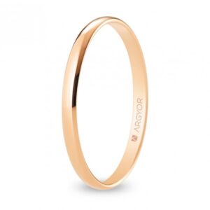 Alianza de boda oro rosa media caña 2 mm (R20RP00)
