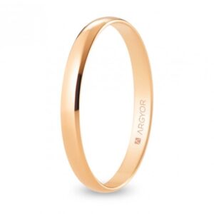 Alianza de boda oro rosa media caña 2,5 mm (R25RP00)