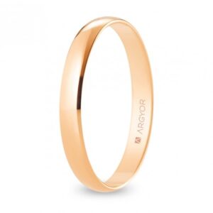 Alianza de boda oro rosa media caña 3 mm (R30RP00)