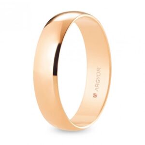 Alianza de boda oro rosa media caña 5 mm (R50RP00)