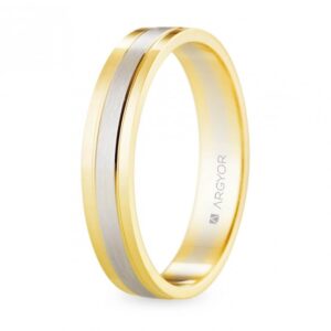 Anillo de boda bicolor 18k brillo/satinado (5240525)