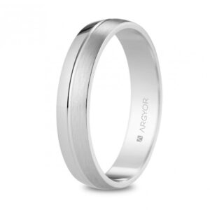 Alianza de oro blanco 18k brillo/satinado 4mm (5B40527)