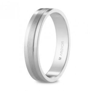 Anillo de boda oro blanco 18k brillo/satinado (5B40525)