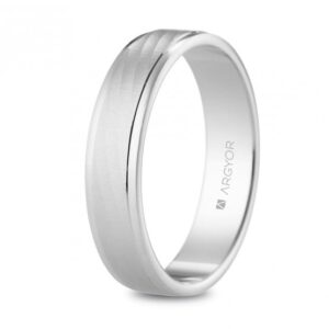 Alianza de oro de 18k con diseños diagonales (5B45520)