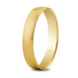 Alianza de oro amarilla efecto satinada 4mm confort (5640001S)