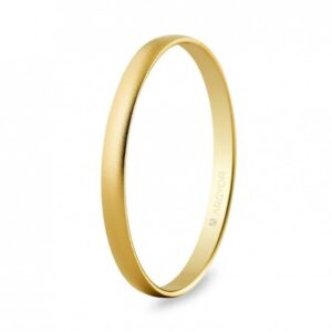Alianza de boda oro de media caña 2mm arena (50201M)