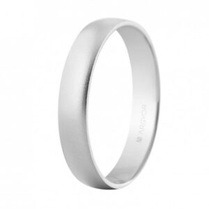 Alianza de boda oro blanco 4mm arena confort (564B001M)