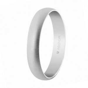 Alianza de boda en oro blanco 4mm texturizada (5B405T)
