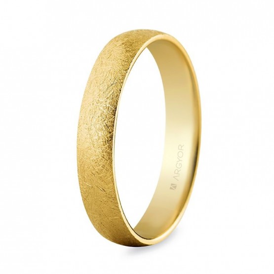 Alianza de oro confort efecto hielo 4mm (5640001H)
