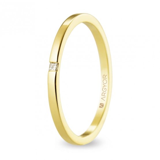 Anillo de boda de oro 18k con diamante (5117530P)