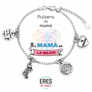 Pulsera mamá plata 1ª ley - Promojoya