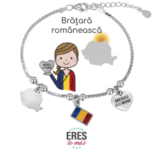 Pulsera Rumanía plata 1ª Ley - Promojoya