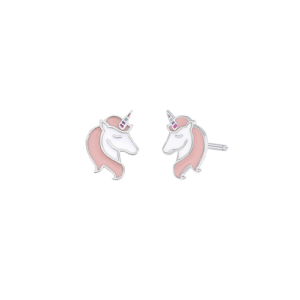 Pendientes Unicornio Rosa Plata 1ª Ley - D02401/AK