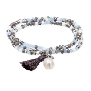 Pulsera Zen Hielo con Perla - Marina García Joyas