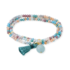 Pulsera Zen Oceanía con Piedra Natural - Marina García Joyas