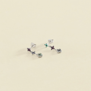 Pendientes Largos Beloved Multicolor Plata 1ª Ley - Agatha París