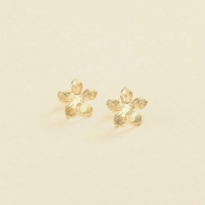 Pendientes Cortos Bloom Dorados - Agatha París