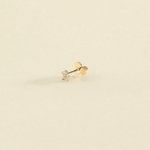 Piercing Mini Flor Dorado Plata 1ª Ley - Agatha París