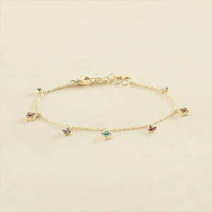 Pulsera Beloved Multicolor Dorada Plata 1ª Ley - Agatha París