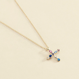 Collar Corto Luces Multicolor Dorado - Agatha París María Pombo