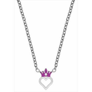 Colgante Princesas Corazon Acero Plateado - Disney