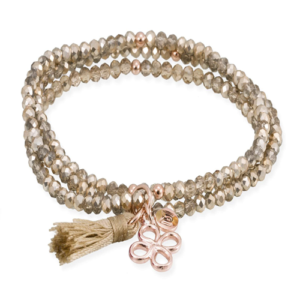 Pulsera Zen Dorado en Plata Rosa - Marina García Joyas